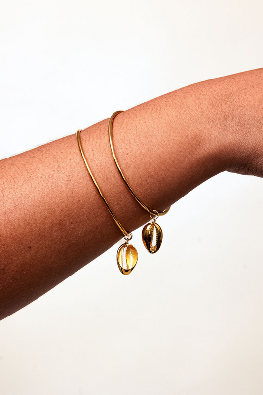 OSHUN'S COIN BANGLE IN GOLD
