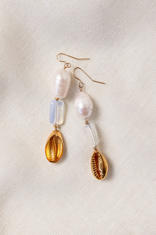 RIVER DROP EARRINGS IN GOLD